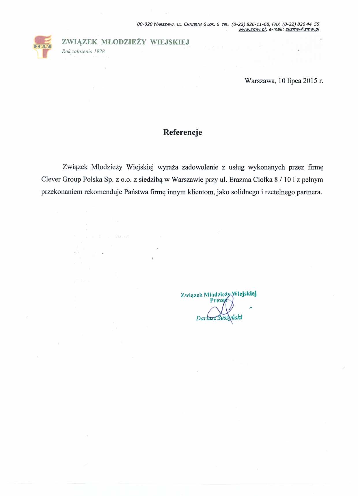  ZWIĄZEK MŁODZIEŻY WIEJSKIEJ
